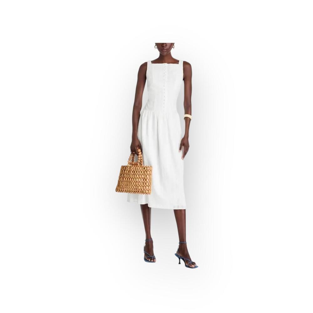 NWT WAYF Eve Eyelet‎ Midi Dress Size Medium Retail $108